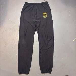 Vintage 80s Towson University Tigers Sweatpants Medallion Made USA Black Gold L